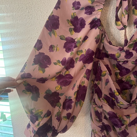 Nasty Gal Purple Pink Square Neck Bodycon Dress - Picture 9 of 14